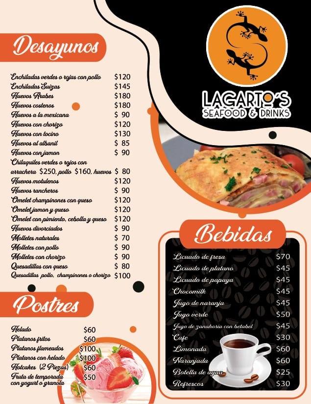 Restaurante Lagarto´s Menu - Image 1