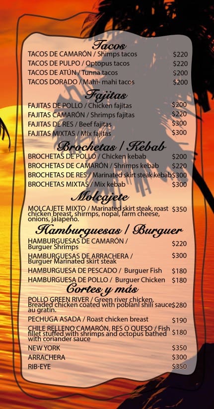Restaurante Lagarto´s Menu - Image 3